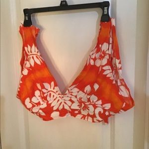 Tropical outfit bikini top.with wrap skirt